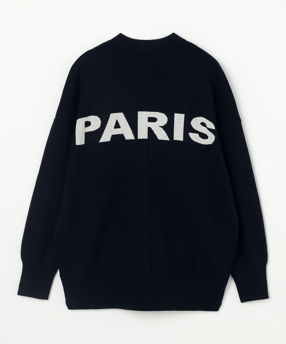1er Arrondissement バックロゴカーディガン ネイビー