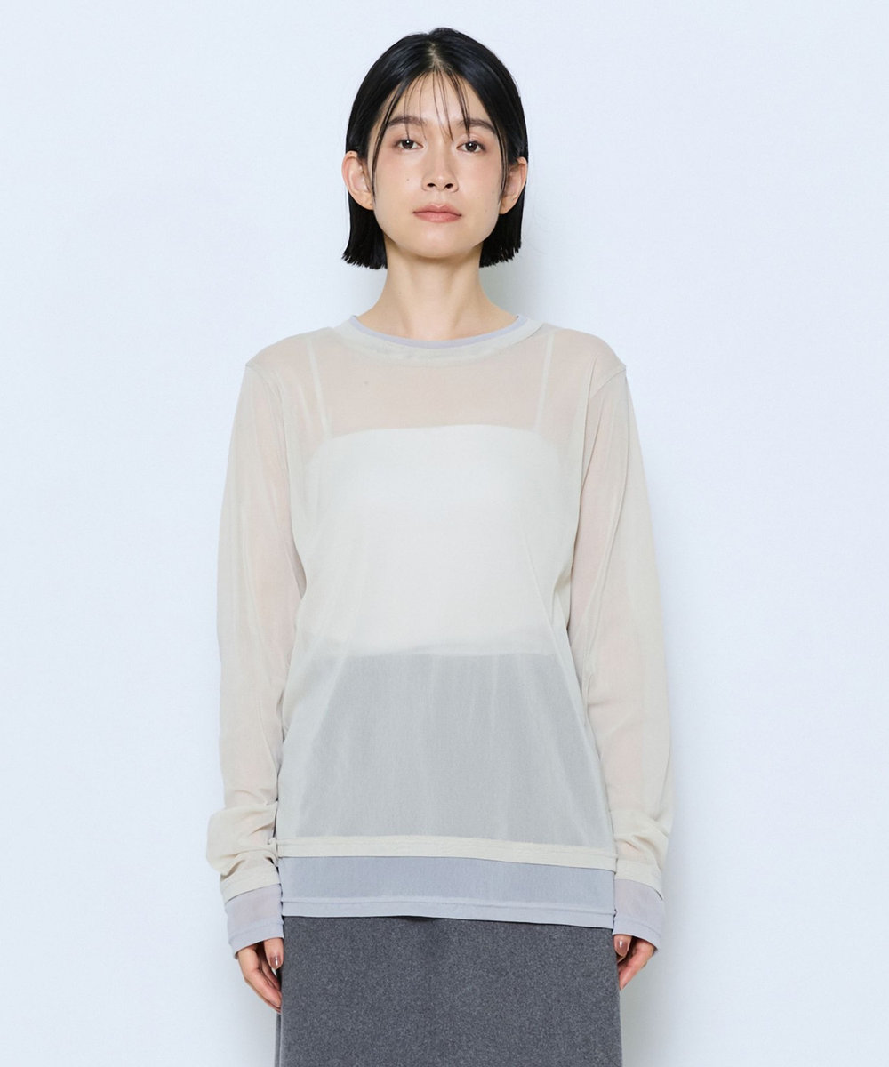 feerique feerique チュールメッシュ配色インナー ベージュ系その他