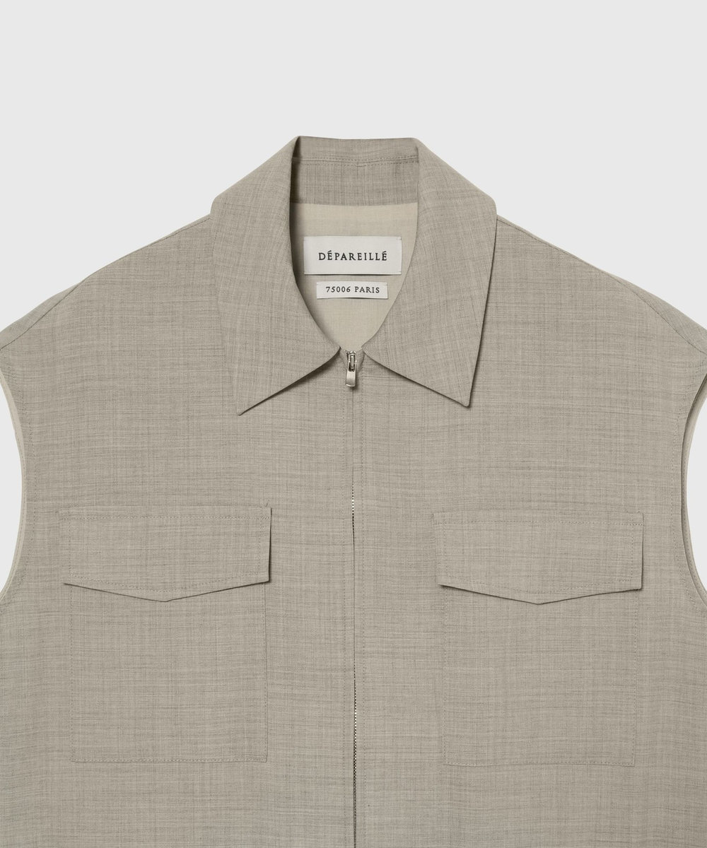 DÉPAREILLÉ WASHABLE WOOL COMBINAISON / ウォッシャブルウールコンビネゾン ベージュ