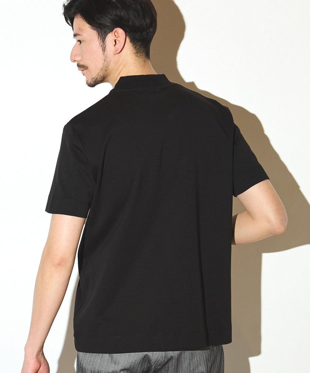UNION STATION シルケットスムースVネックテーラーTシャツ ブラック