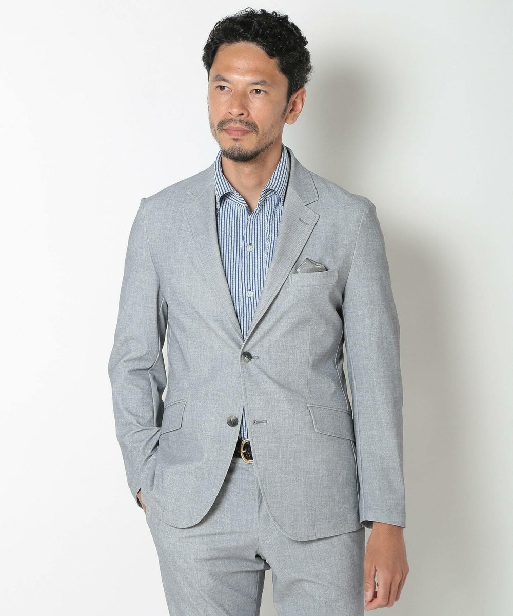 MEN'S BIGI 【ACTIVE TAILOR】COOL TOUCH 接触冷感ハイパーストレッチジャケット ライトグレー