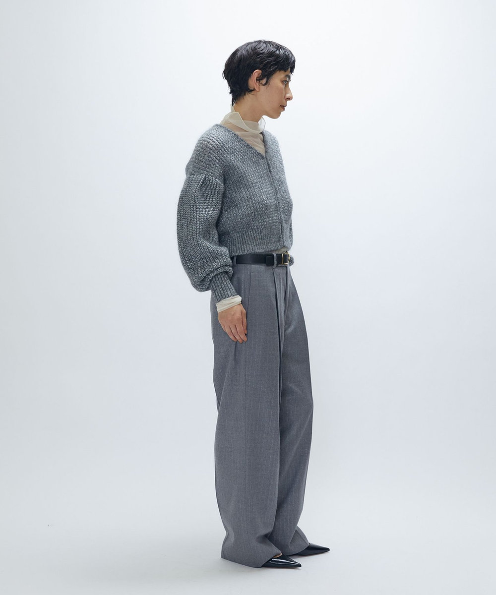 1er Arrondissement ラメモヘアリリヤーンボレロカーディガン シルバー