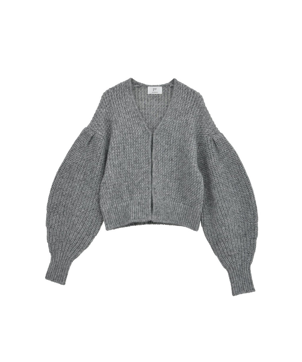 1er Arrondissement ラメモヘアリリヤーンボレロカーディガン シルバー