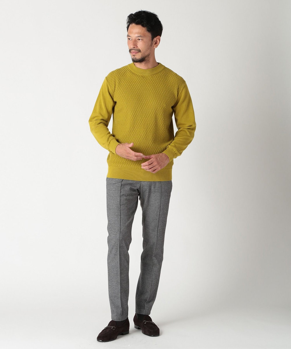 MEN'S BIGI TR起毛ピンドットストレッチパンツ グレー