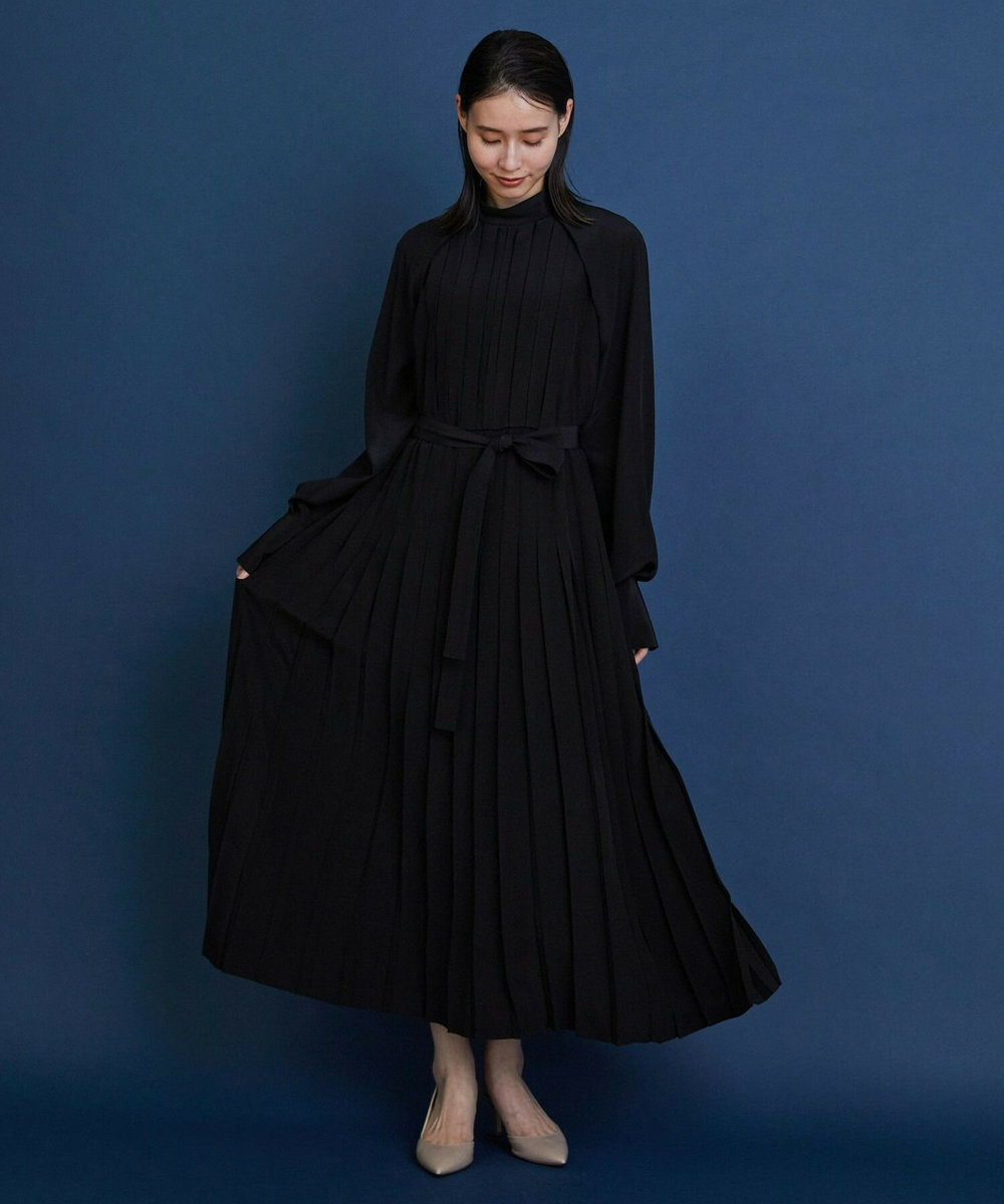 L'EQUIPE COUTURIER シルクデシン16匁ワンピース ブラック