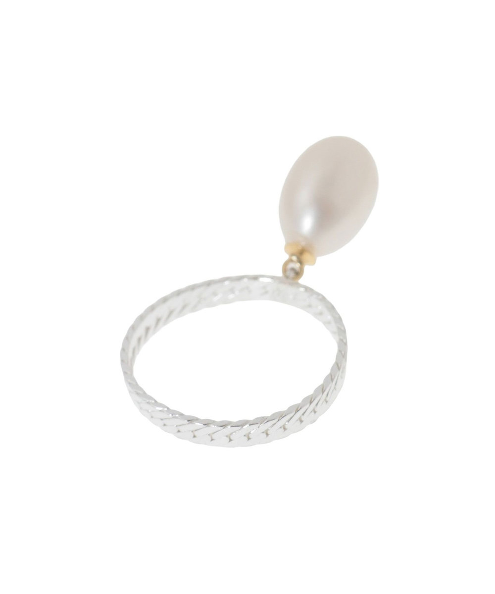 1er Arrondissement ＜YVETTE（イヴェット）＞スネークチェーンパールリング シルバー