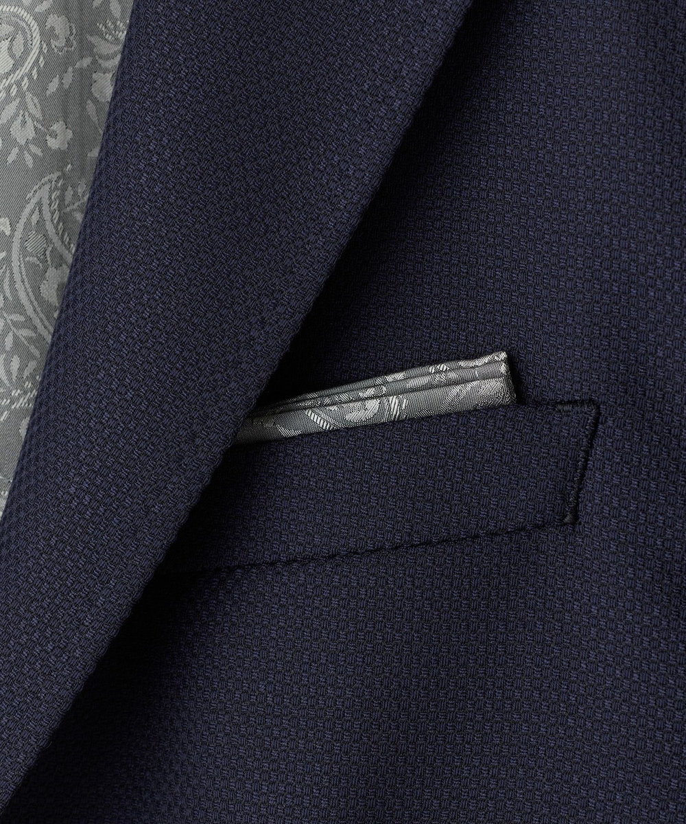 MEN'S BIGI ミックスヤーン/ホップサックテーラードジャケット ダークネイビー