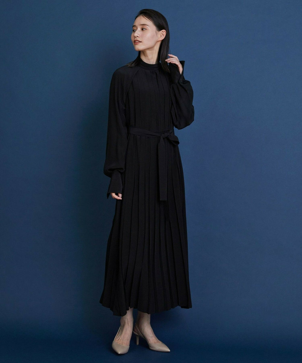 L'EQUIPE COUTURIER シルクデシン16匁ワンピース ブラック