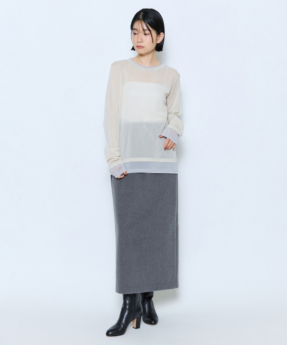 feerique feerique チュールメッシュ配色インナー ベージュ系その他