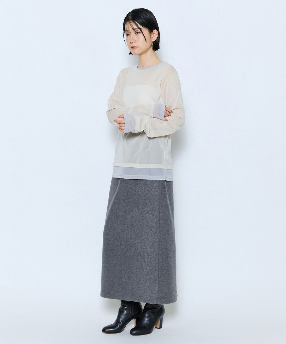 feerique feerique チュールメッシュ配色インナー ベージュ系その他