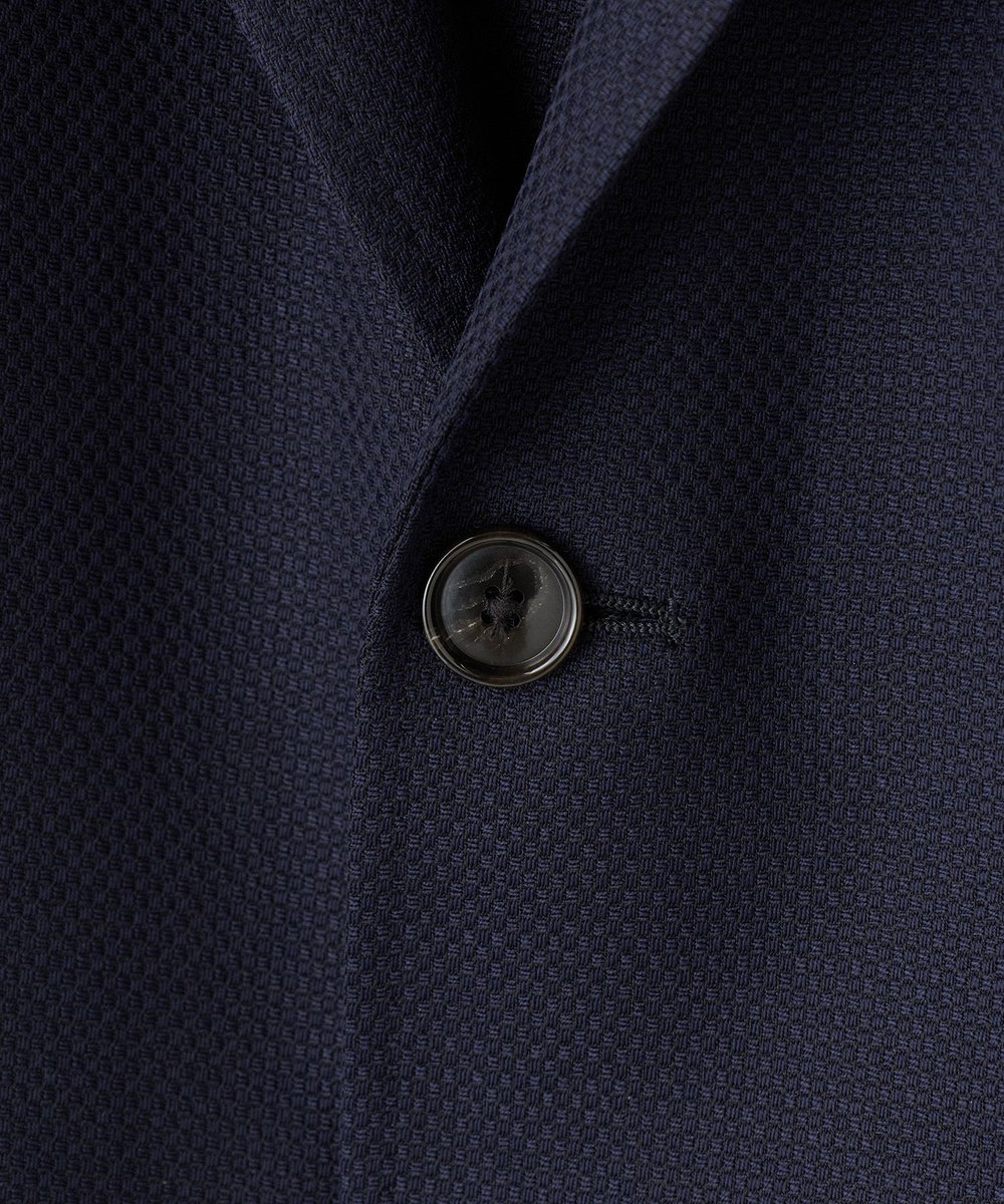 MEN'S BIGI ミックスヤーン/ホップサックテーラードジャケット ダークネイビー