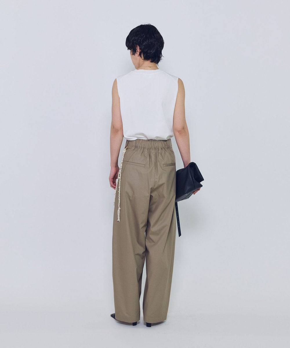1er Arrondissement チンツシェルチェーンパンツ ベージュ