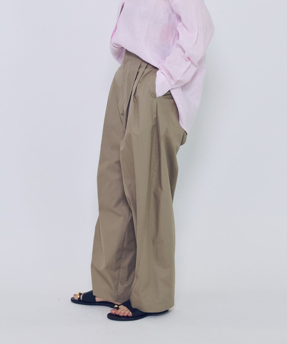 1er Arrondissement チンツシェルチェーンパンツ ベージュ