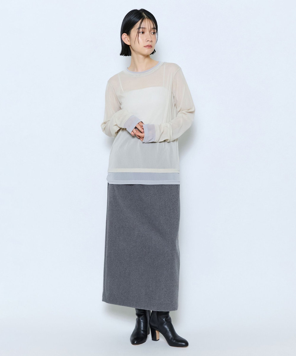 feerique feerique チュールメッシュ配色インナー ベージュ系その他