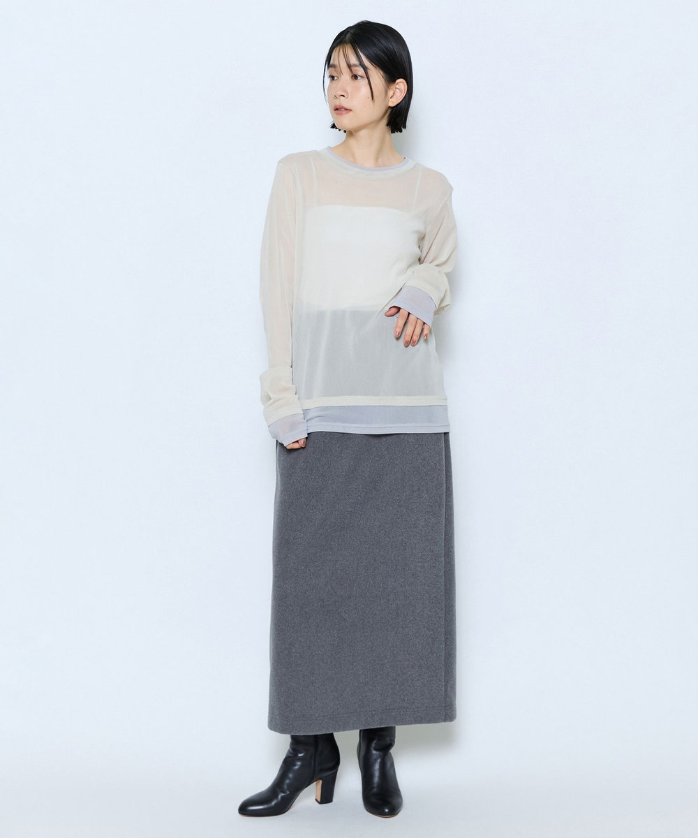 feerique feerique チュールメッシュ配色インナー ベージュ系その他