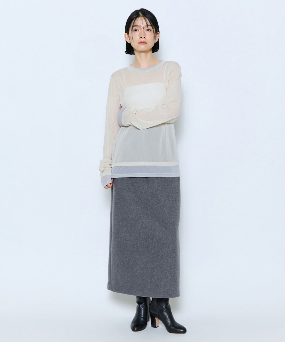 feerique feerique チュールメッシュ配色インナー ベージュ系その他