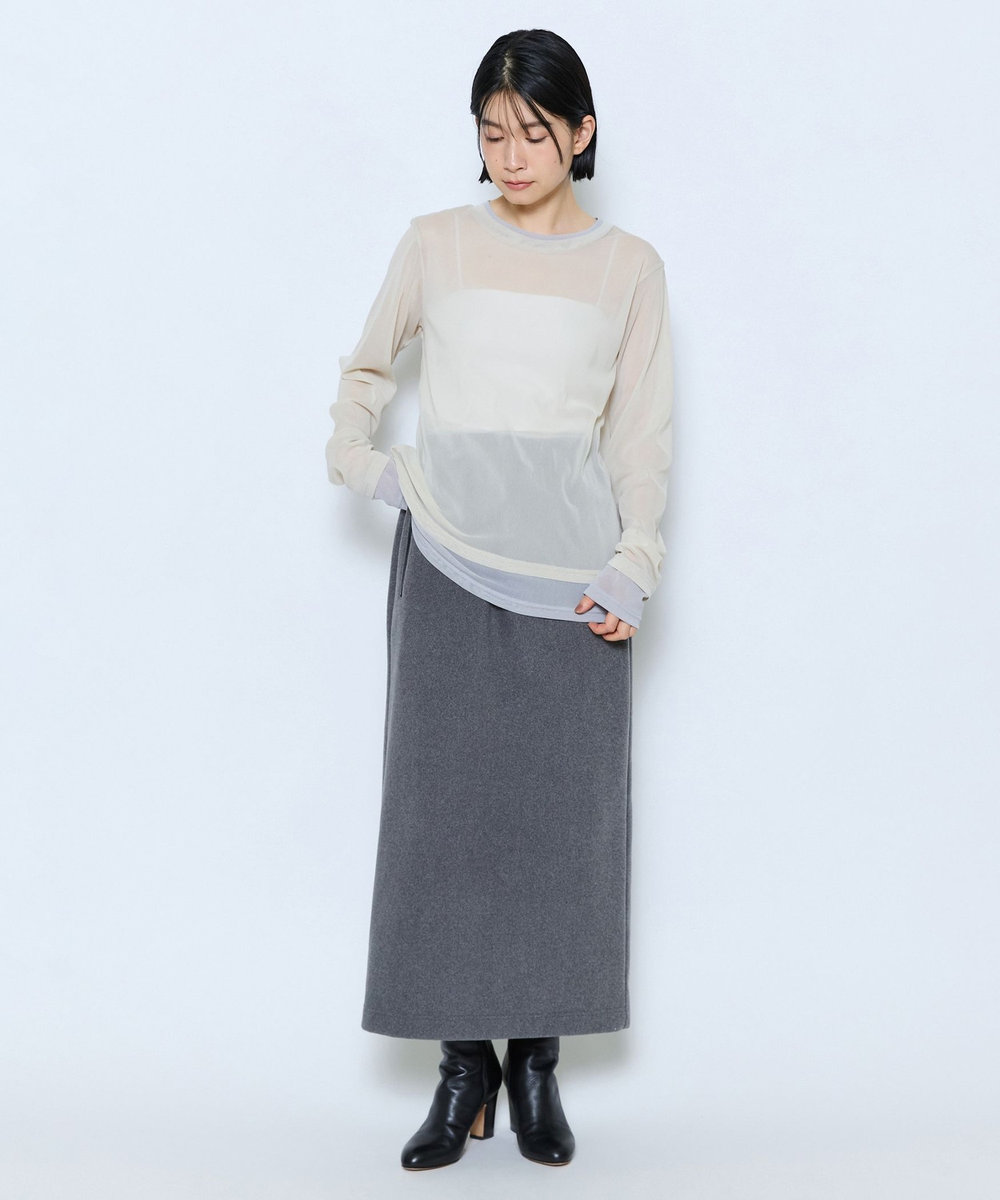 feerique feerique チュールメッシュ配色インナー ベージュ系その他