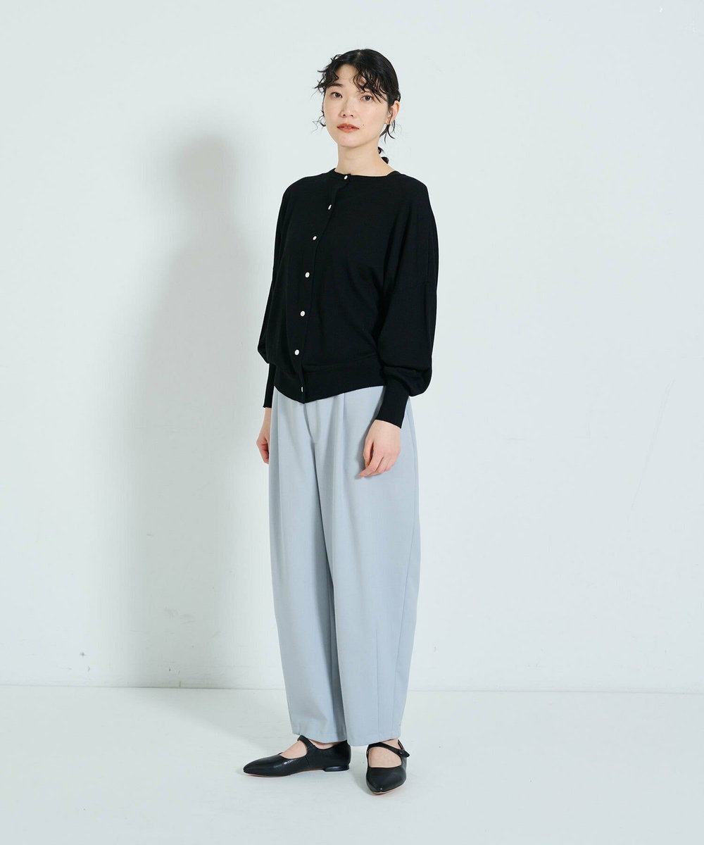 ADIEU TRISTESSE ダブルクロスワンタックテーパードパンツ ブルー