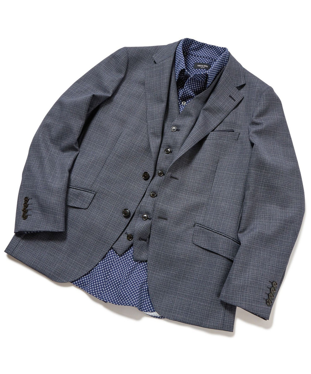 MEN'S BIGI 【ACTIVE TAILOR】ミックスヤーン/ホップサックジャケット＜セットアップ・スリーピース対応＞ グレー
