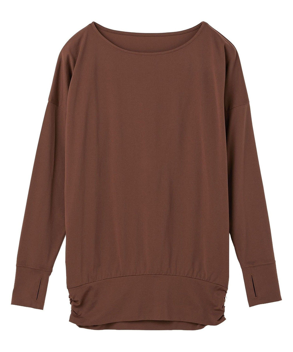 Julier 《定番》ライトプライムロングスリーブプルオーバー［エコ］/［UVカット］/［吸汗速乾］/［ホットヨガ対応］/［ラッシュガード］ ブラウン