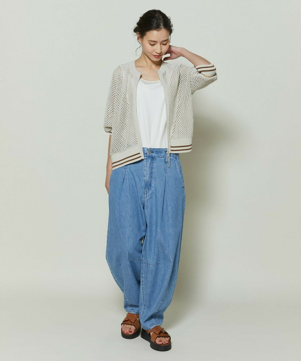 L'EQUIPE GREEN リサイクルデニムパンツ ブルー系その他