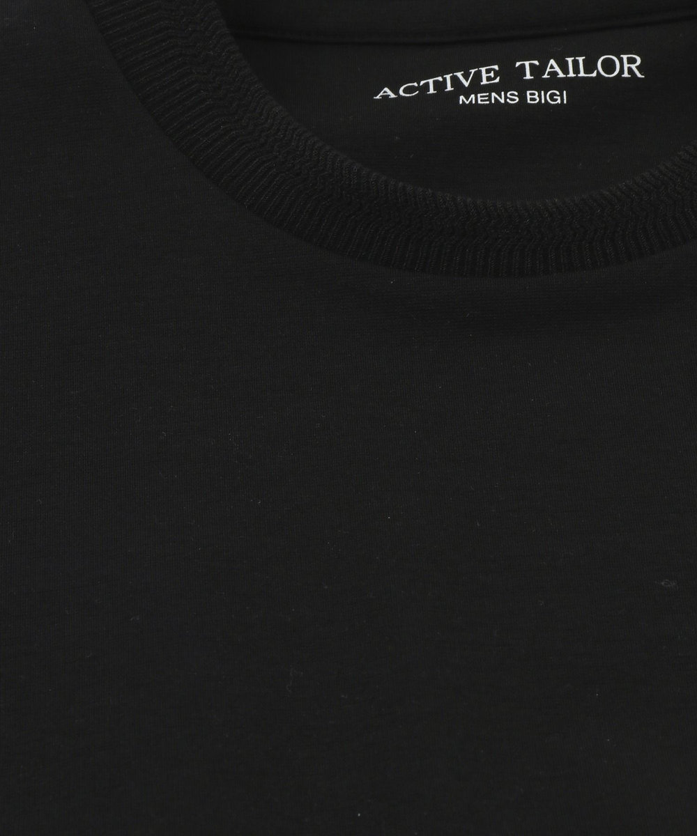 MEN'S BIGI 【ACTIVE TAILOR】シルケットスムースクルーネックTシャツ ブラック