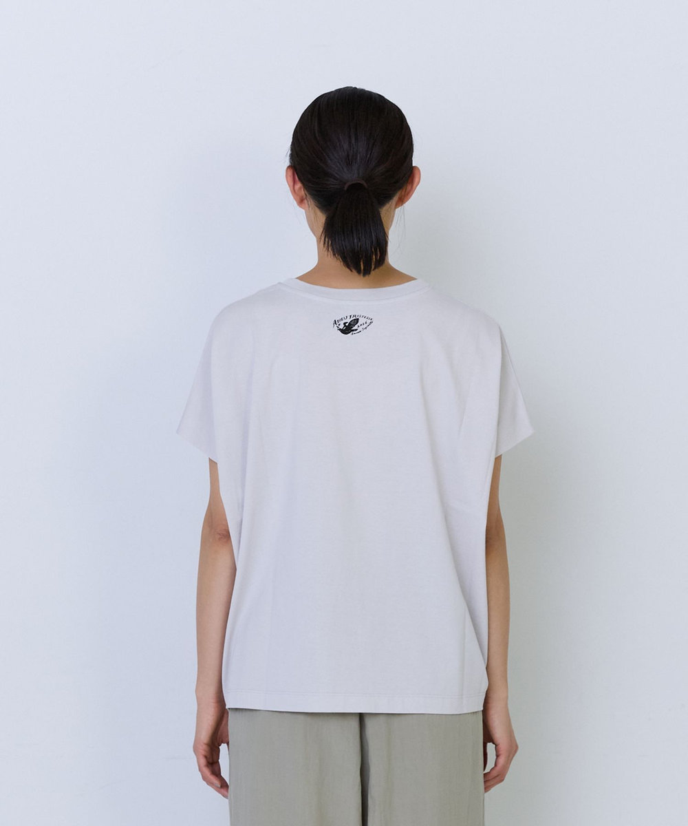 ADIEU TRISTESSE 【6月お気に入り登録ブランド内1位】杉本さなえさん コラボフレンチスリーブTシャツ グレー