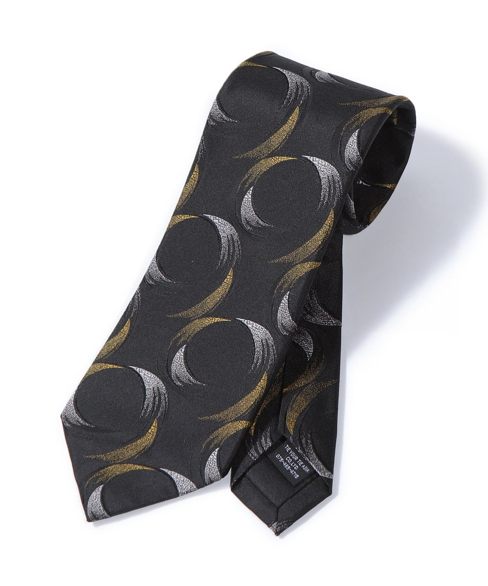 MEN'S BIGI 【TIE YOUR TIE/タイユアタイ】ヴィンテージアブストラクト柄ネクタイ ブラック