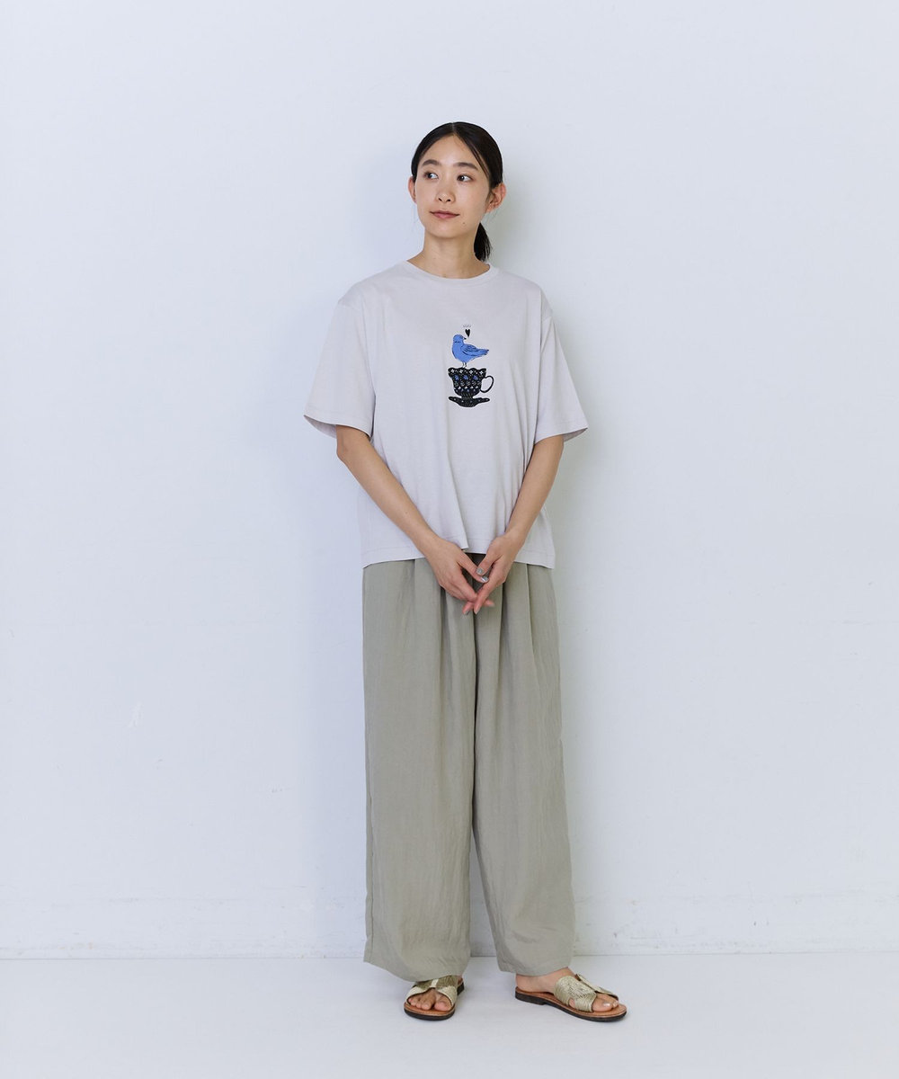ADIEU TRISTESSE 【6月お気に入り登録ブランド内1位】杉本さなえさん コラボフレンチスリーブTシャツ グレー