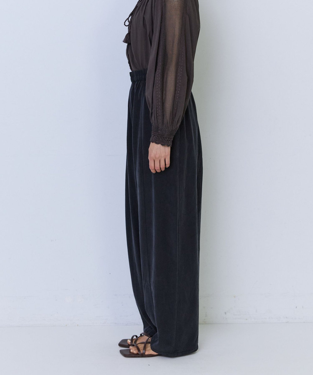 ADIEU TRISTESSE テンセルリネンバレルレッグパンツ ブラック