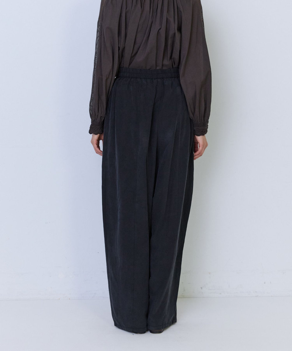 ADIEU TRISTESSE テンセルリネンバレルレッグパンツ ブラック