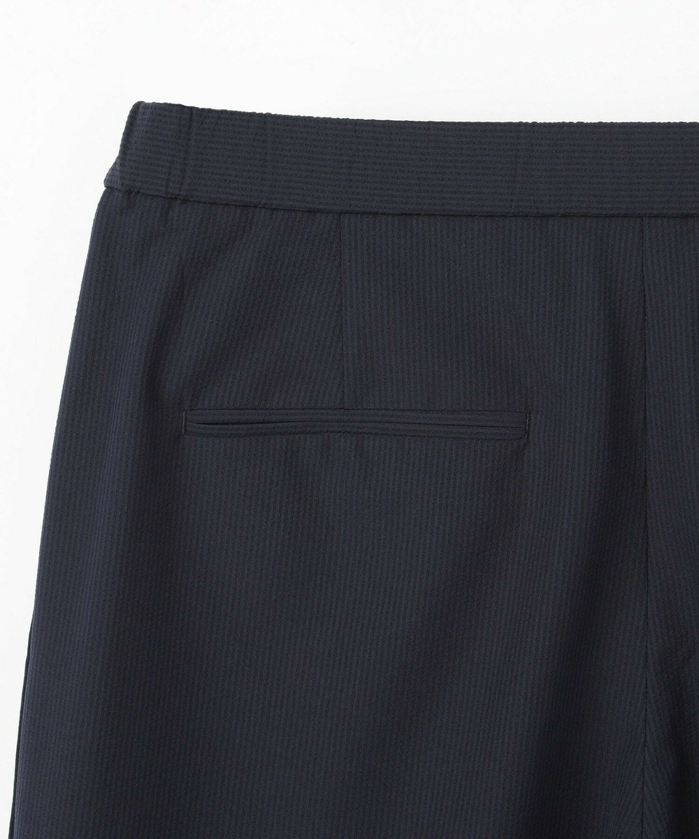 MOGA Lサイズ（大きいサイズ） 【大きいサイズ】ストライプサッカーストライプワイドパンツ ネイビー