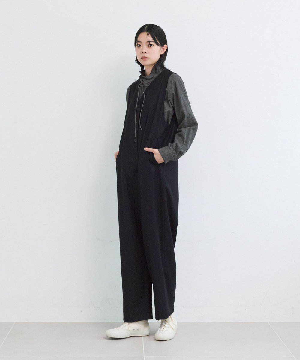 LOISIR ウールフラノオールインワン ブラック