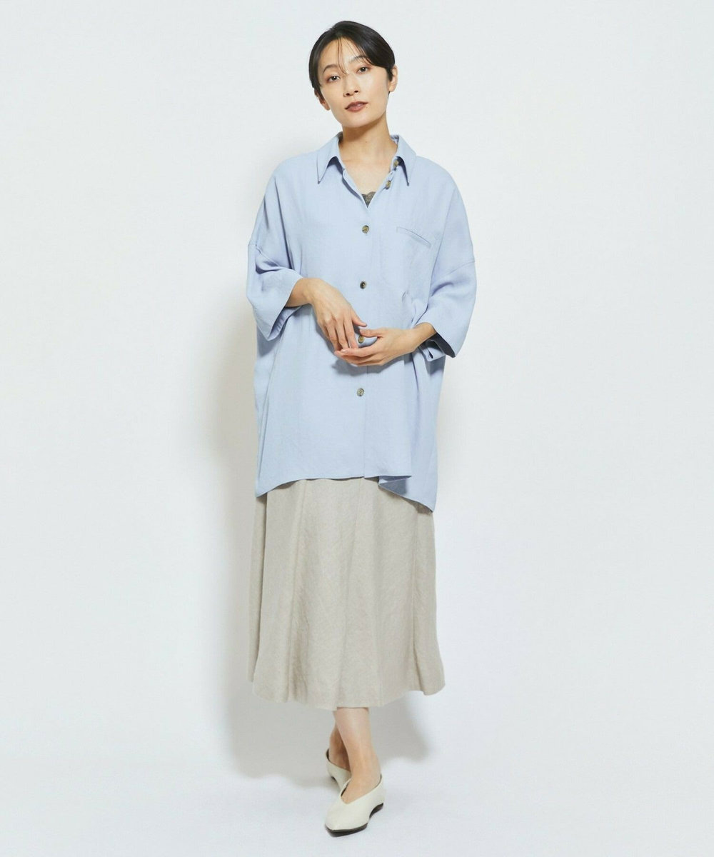 MOGA Collection MOGA Collection ドライリネンスカート グレイッシュベージュ