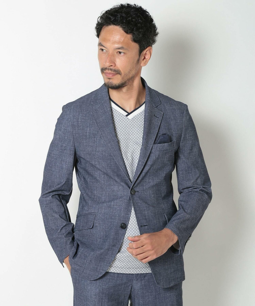 MEN'S BIGI 【ACTIVE TAILOR】COOL TOUCH 接触冷感ハイパーストレッチジャケット ネイビー