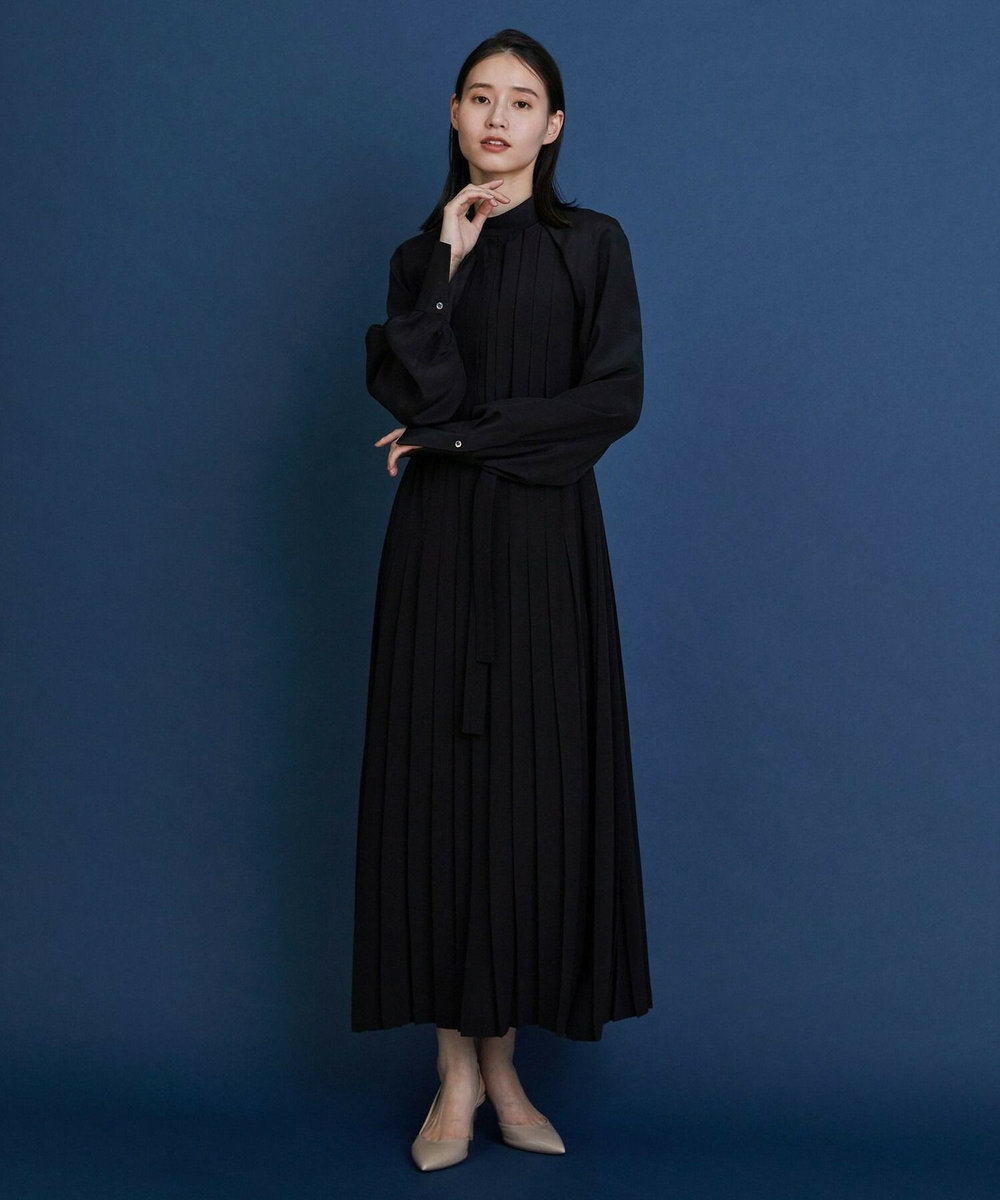 L'EQUIPE COUTURIER シルクデシン16匁ワンピース ブラック