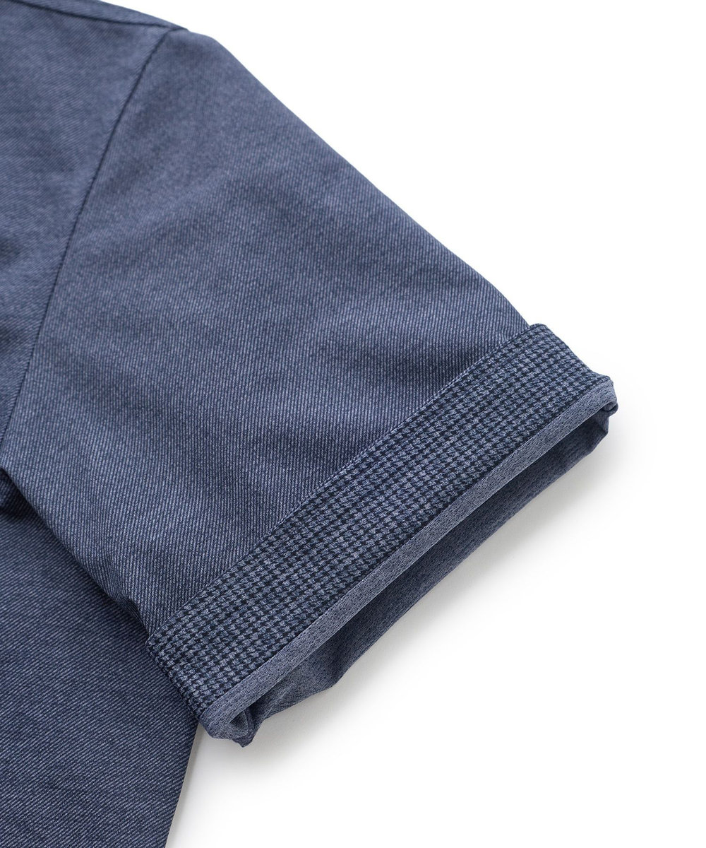 MEN'S BIGI ドットメッシュジャージカッタウェイポロシャツ＜通気性、接触冷感＞ ネイビー