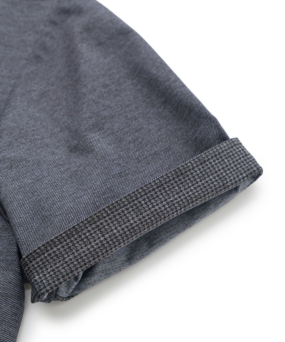 MEN'S BIGI ドットメッシュジャージカッタウェイポロシャツ＜通気性、接触冷感＞ チャコールグレー