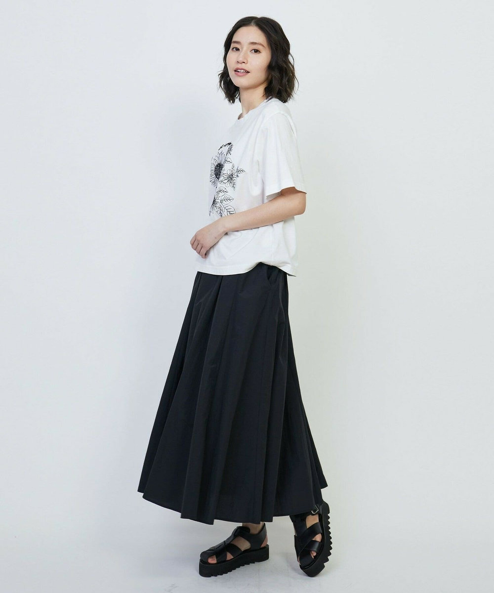 L'EQUIPE Lサイズ（大きいサイズ） 【大きいサイズ】フラワーエンブロイダリーTシャツ ホワイト