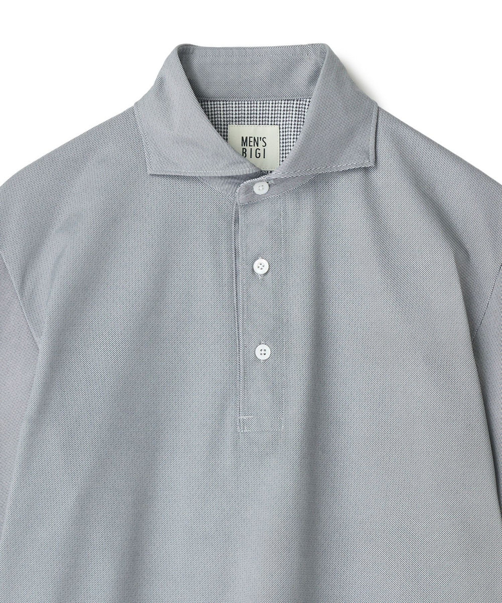 MEN'S BIGI ドットメッシュジャージカッタウェイポロシャツ＜通気性、接触冷感＞ グレー