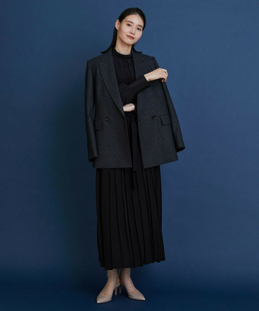 L'EQUIPE COUTURIER シルクデシン16匁ワンピース ブラック