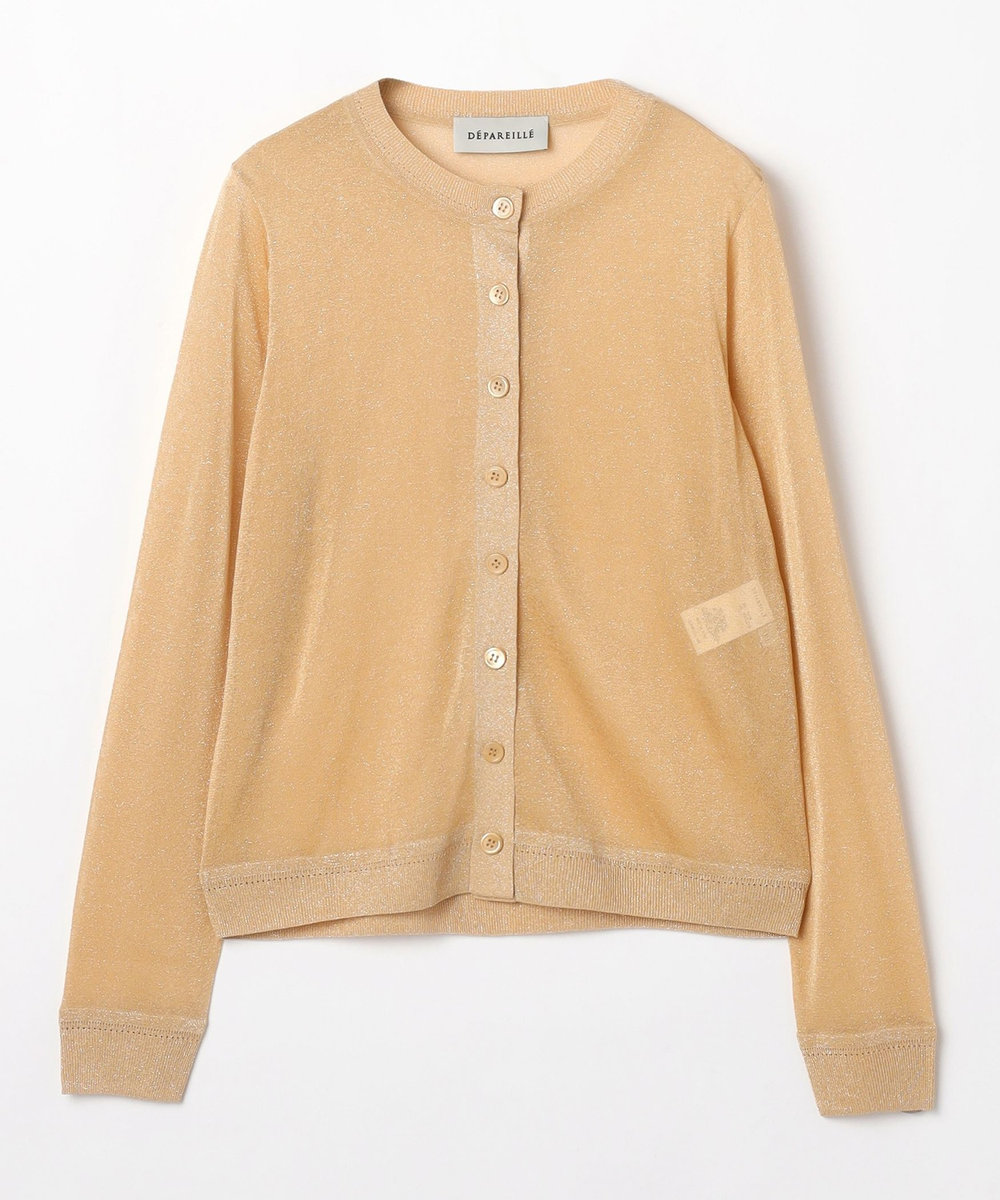 DÉPAREILLÉ LAME CARDIGAN / ラメカーディガン ベージュ