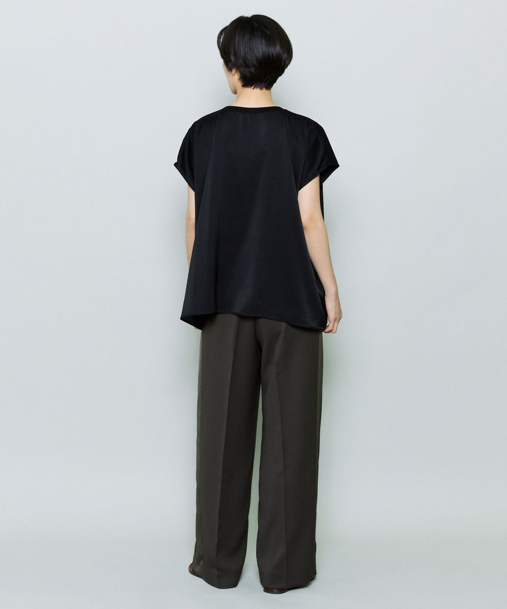 MOGA コットンスムースプリントTシャツ ブラック