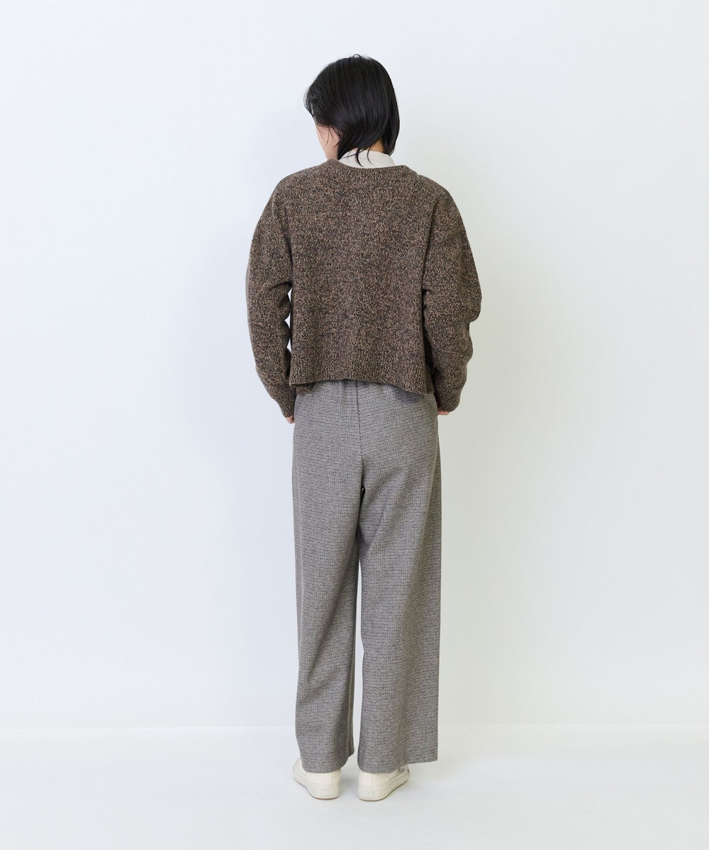 LOISIR メリノウール撚り杢天竺カーディガン［2WAY］ ブラウン系その他