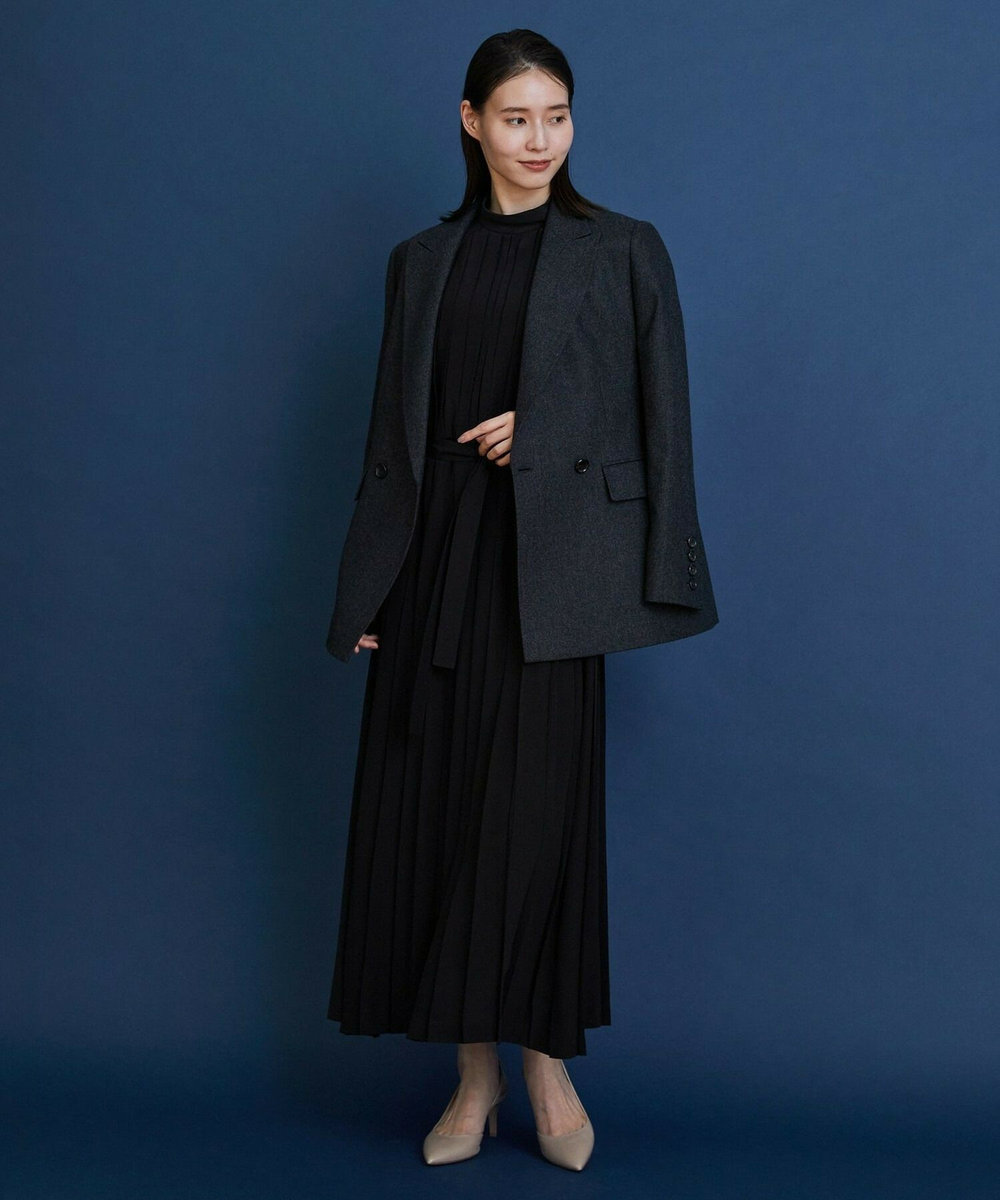 L'EQUIPE COUTURIER シルクデシン16匁ワンピース ブラック