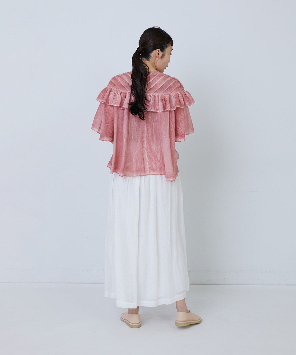 LOISIR インドピグメントダイデザインブラウス ピンク