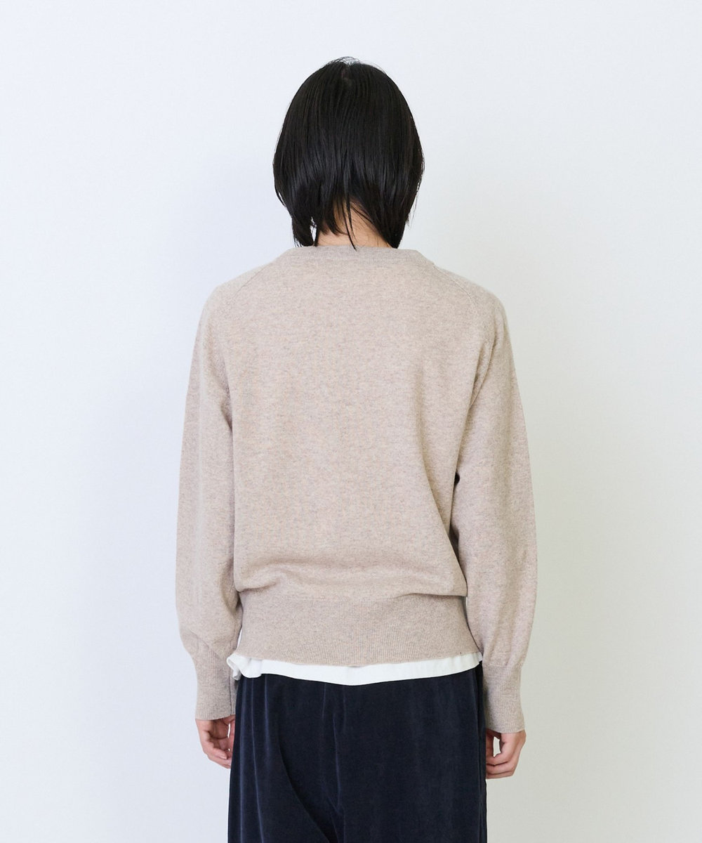 LOISIR 《塩川いづみさんコラボ》ウールインターシャプルオーバー ベージュ