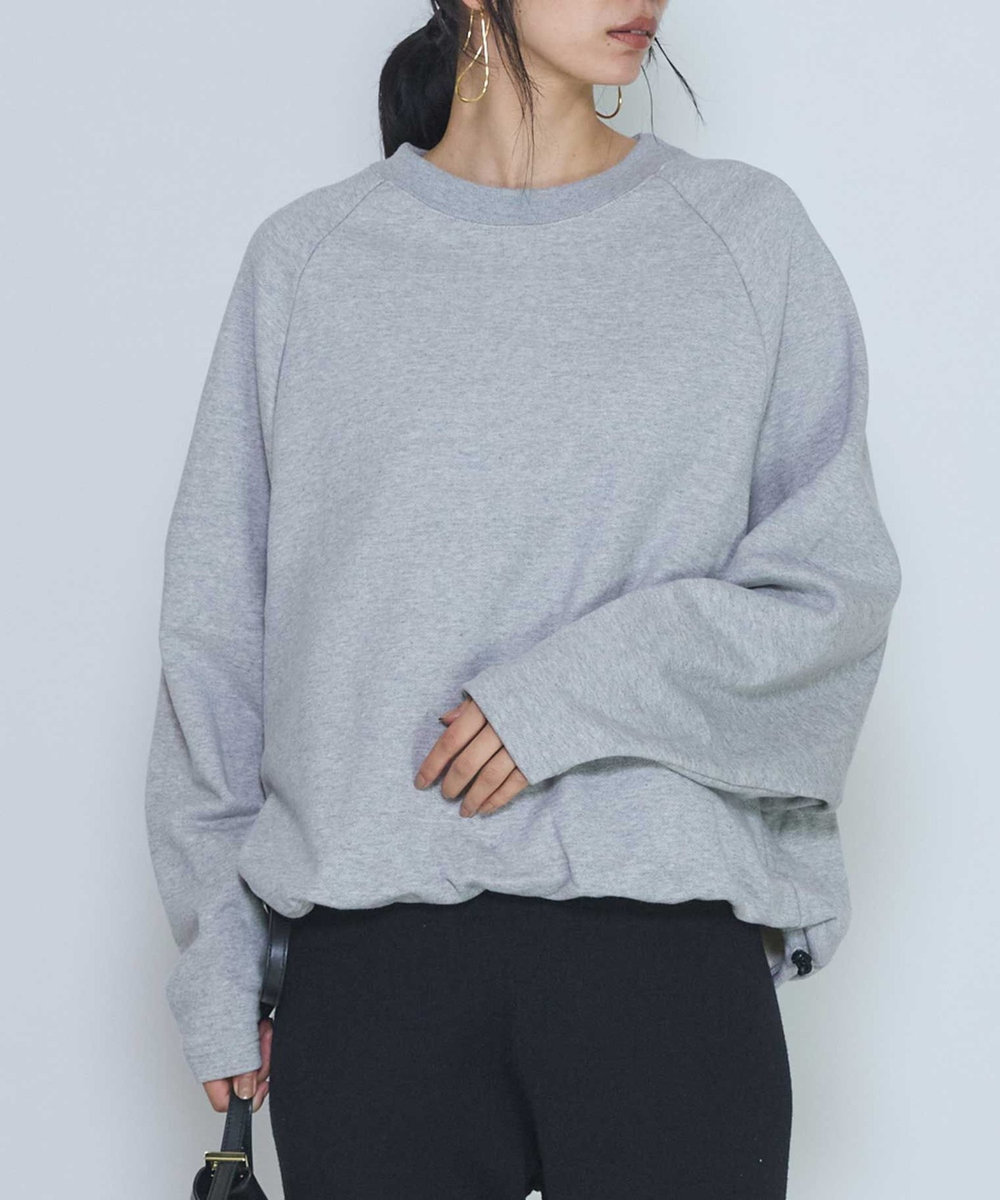 1er Arrondissement ＜COGTHEBIGSMOKE /コグ ザ ビッグ スモーク＞“OLIVER PUFFY HEM"スウェットトップス ライトグレー