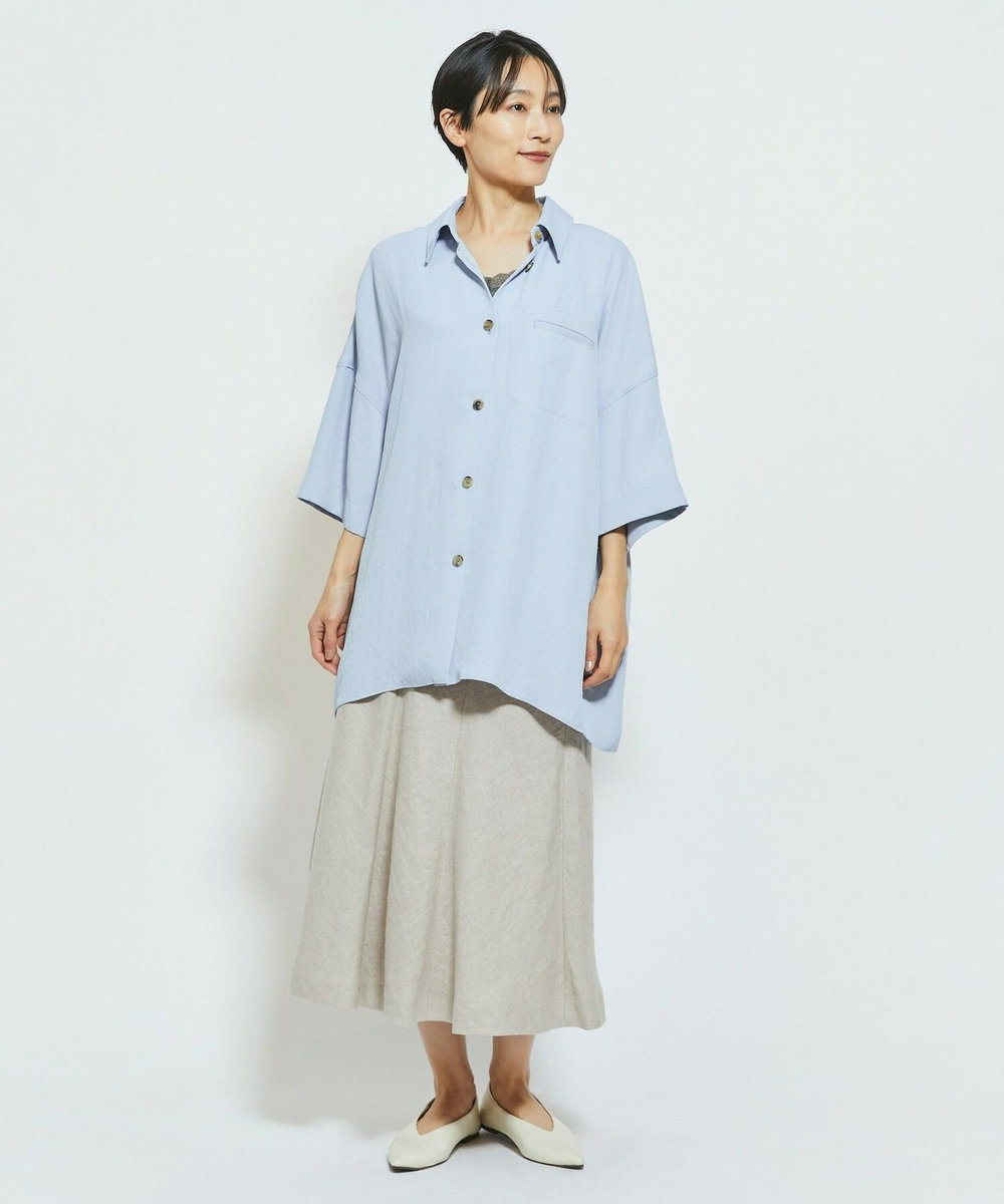 MOGA Collection MOGA Collection ドライリネンスカート グレイッシュベージュ