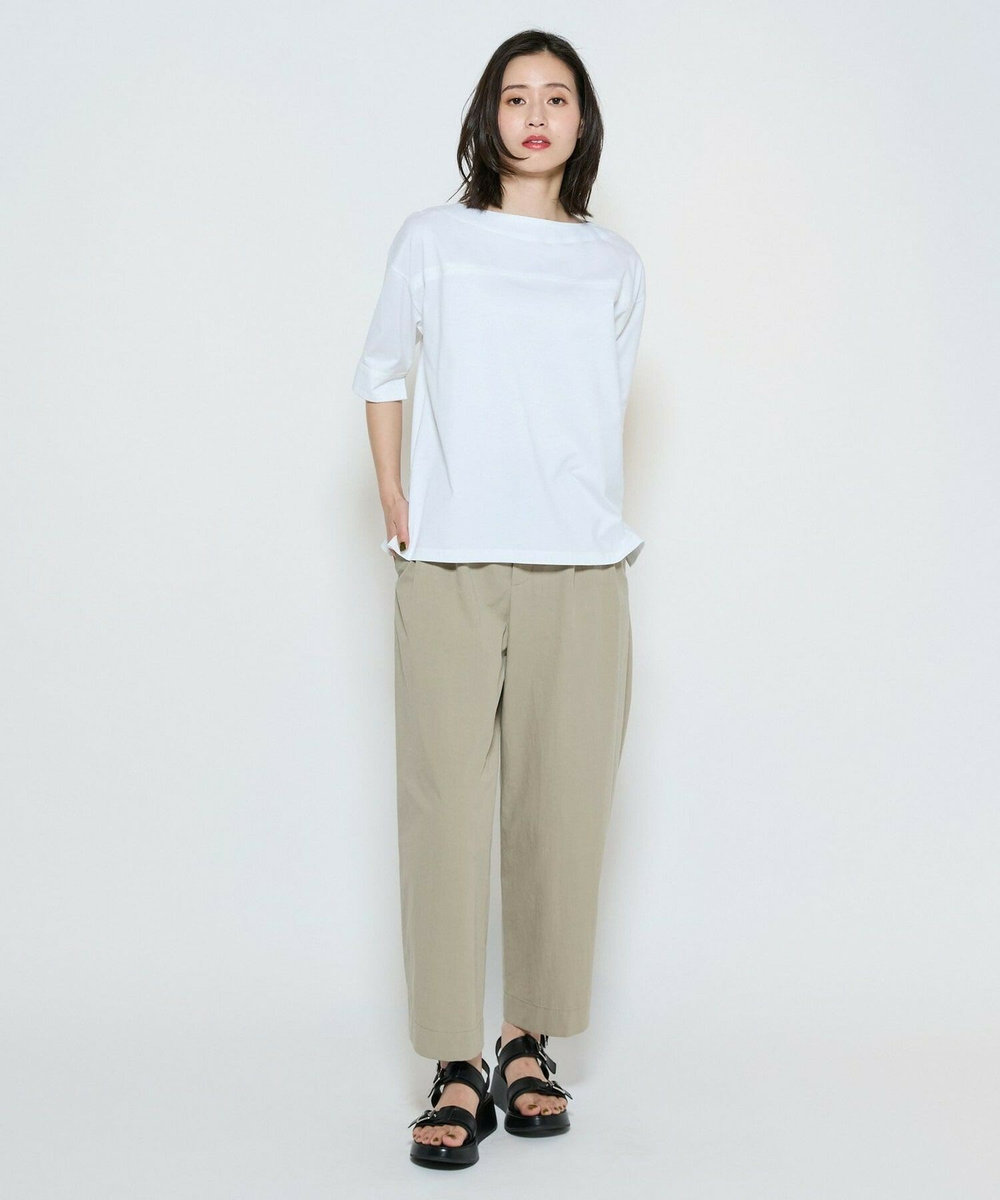 L'EQUIPE ハイツイストコットンカットソー ホワイト